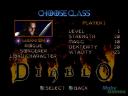 Diablo Screen Shot Character Class select screen (Playstation version)