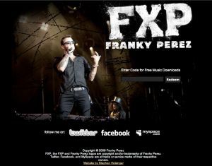 A screenshot of the site's home page